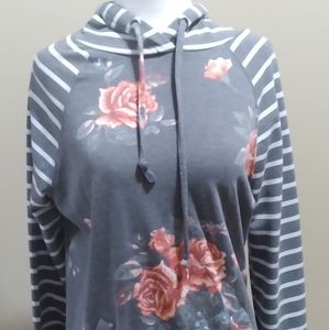 Maurices Floral Pullover Hoodie